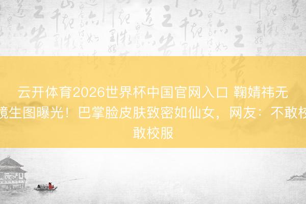 云开体育2026世界杯中国官网入口 鞠婧祎无滤镜生图曝光！巴掌脸皮肤致密如仙女，网友：不敢校服