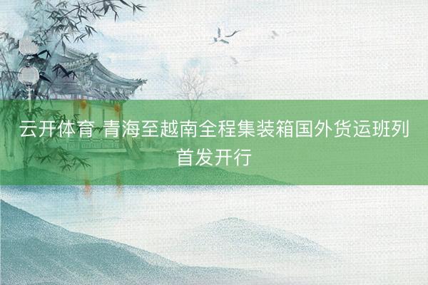 云开体育 青海至越南全程集装箱国外货运班列首发开行
