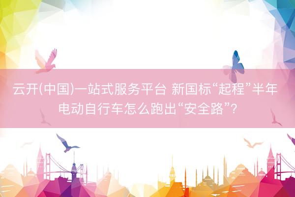 云开(中国)一站式服务平台 新国标“起程”半年 电动自行车怎么跑出“安全路”？